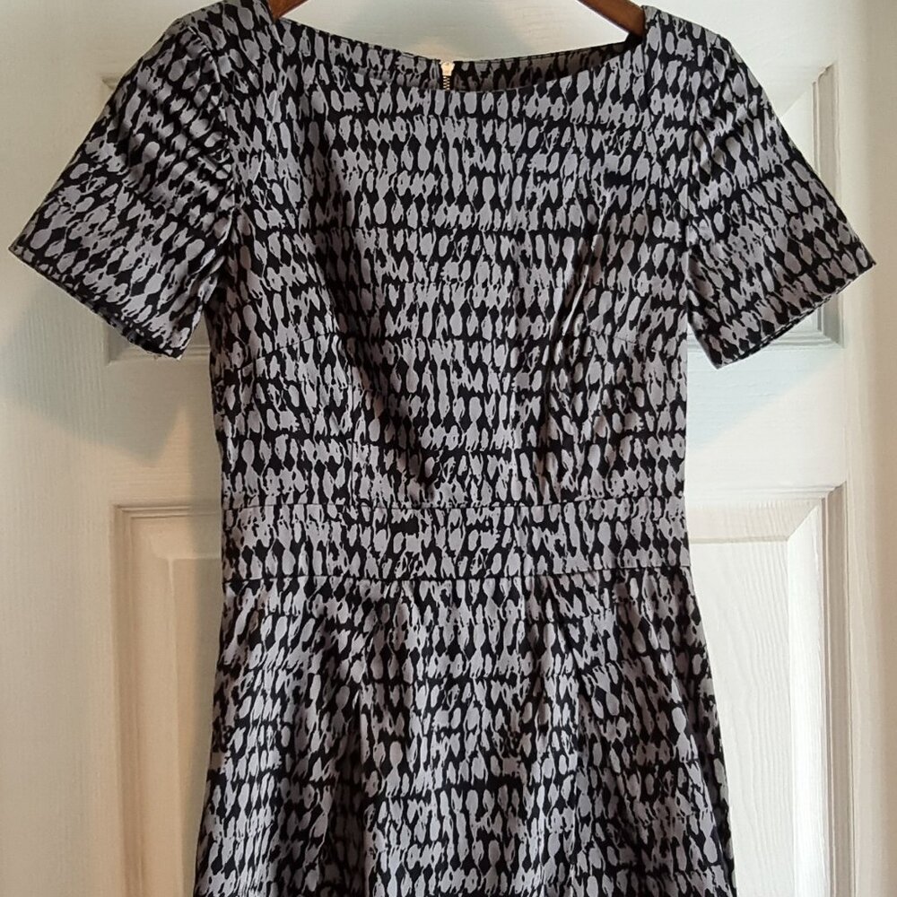 French Connection black and grey pattern dress